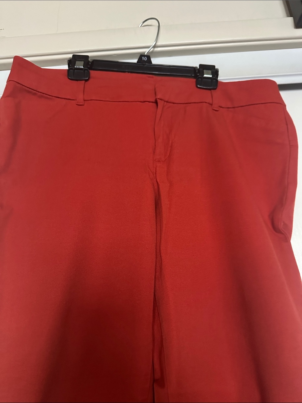 Old Navy Pixie Mid-Rise Red-Orange Straight-Leg Pants Size 12 - Picture 4 of 13